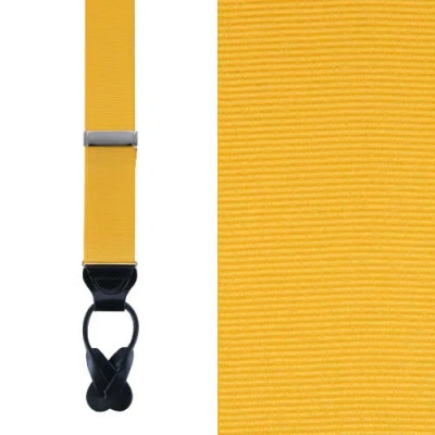 Trafalgar Big & Tall Phoenix 38mm Grosgrain Non Stretch Ribbon Button End Suspenders In Gold