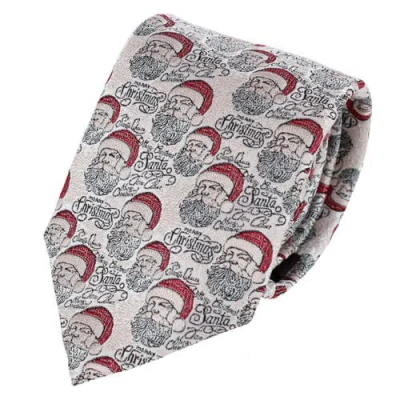 Trafalgar Big And Tall Santa Claus Is Watching Silk Novelty Necktie In Brown