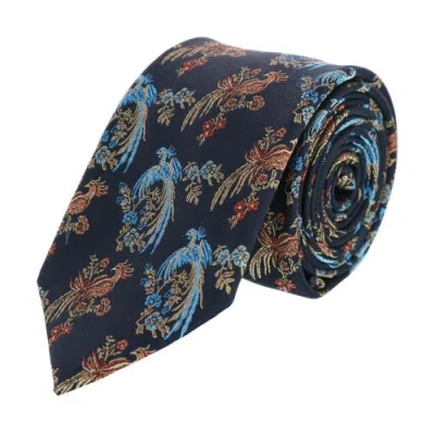 Trafalgar Birds Of Prosperity Silk Necktie In Black