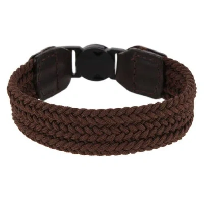 Trafalgar Brody 18mm Solid Color Braided Golf Bracelet In Brown