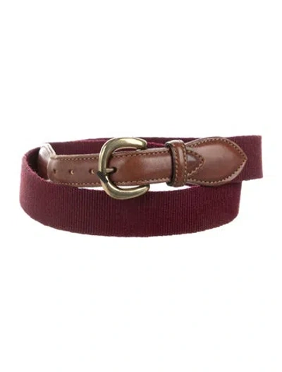 Pre-owned Trafalgar Canvas Waist Belt In Burgundy