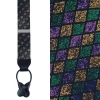 Trafalgar Carnival Diamond Multi-colored Novelty Silk Button End Suspenders