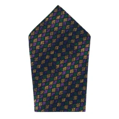Trafalgar Carnival Diamond Multi-colored Novelty Silk Pocket Square In Multiple