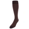 Trafalgar Charlie Over The Calf Houndstooth Merino Wool Socks In Brown