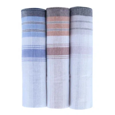 Trafalgar Checked Cotton Handkerchiefs In Blue Multi