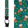 Trafalgar Cheers To St. Patrick's Day Silk Button End Suspenders In Multiple