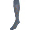 Trafalgar Chestnut The Winter Pup Over The Calf Mercerized Cotton Socks In Steel Grey