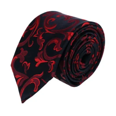 Trafalgar Christian The Romantic Brocade Silk Necktie In Red