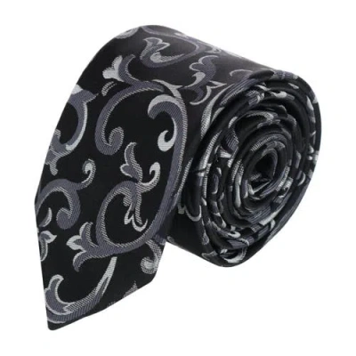 Trafalgar Christian The Romantic Brocade Silk Necktie In Silver