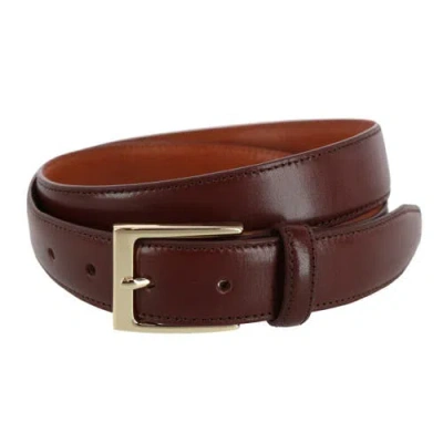 Trafalgar Classic 30mm Cortina Leather Belt In Mahogany