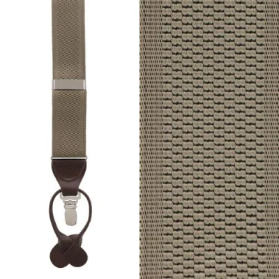 Trafalgar Classic Convertible Brace Suspenders In Khaki