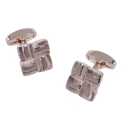 Trafalgar Clayton Square Detailed Rose Gold Cufflinks