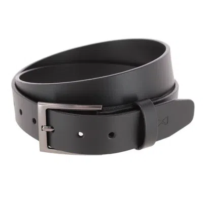 Trafalgar Conall 35mm Changeable Buckle Genuine Leather Belt In Black