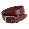 Trafalgar Cornelius 35mm Cortina Leather Dress Belt In Brown