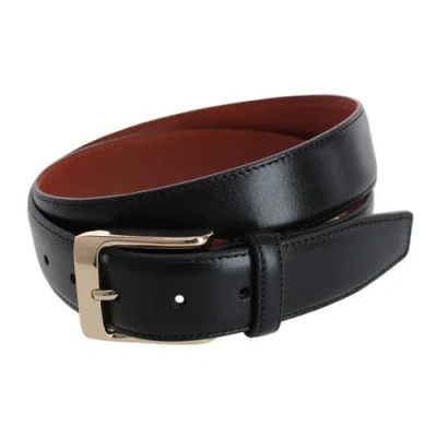 Trafalgar Cornelius 35mm Cortina Leather Dress Belt In Black