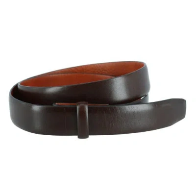 Trafalgar Cortina Leather 30mm Compression Belt Strap In Dark Brown