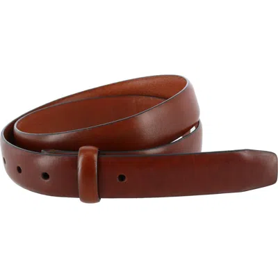Trafalgar Cortina Leather 30mm No Buckle  Harness Belt Strap In Honey Maple