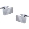 Trafalgar Men's Diagonal Detailed Rhodium Cufflinks In Silver