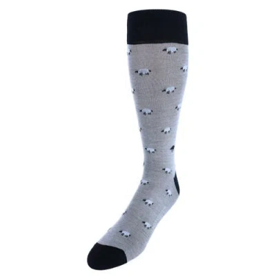 Trafalgar Dolly The Sheep Merino Wool Mid-calf Socks In Charcoal