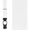 Trafalgar Dutton Solid Color Silk Button End Suspenders In White