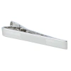 Trafalgar Engine Turned Sterling Silver Micro-lined  Tie Bar In Metallic