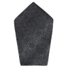 Trafalgar Esteban Scrolling Vines Tone On Tone Patterned Silk 12x12 Pocket Square In Silver And Black