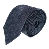 Trafalgar Esteban Scrolling Vines Tone On Tone Patterned Silk Necktie In Silver And Black