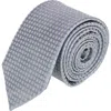 Trafalgar Ewing Square And Polka Dot Business Silk Necktie In Gray