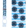 Trafalgar Find Your Way Compass Theme Silk Button End Suspenders In White
