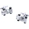 Trafalgar Finish Line Racecar Novelty Cufflinks In Silver