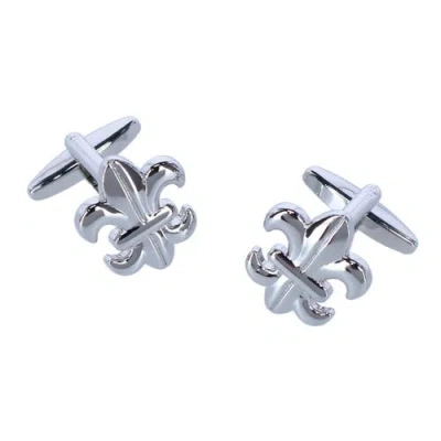 Trafalgar Fletcher Fleur-di-lis Novelty Cufflinks In Metallic