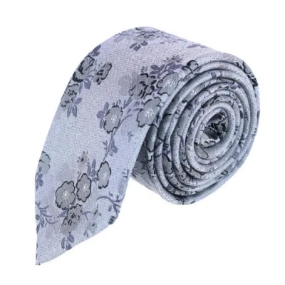 Trafalgar Florian Silk Novelty Necktie In Grey And Black