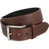 Trafalgar Grady 40mm Celtic Scroll Embossed Leather Jean Belt In Brown