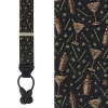 Trafalgar Happy Hour Martini Fun Novelty Silk Button End Suspenders In Black
