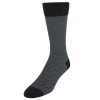 Trafalgar Holden Herringbone Mid-calf Pima Cotton Socks In Gray