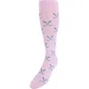 Trafalgar Hole In One Golf Novelty Mercerized Cotton Mid-calf Socks In Pink