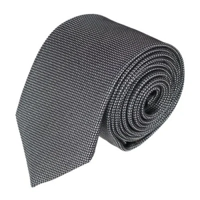 Trafalgar Janus Metallic And Silk Classy Necktie In Silver