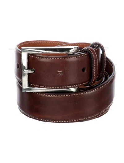 Pre-owned Trafalgar Leather Belt In Brown