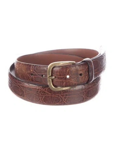 Pre-owned Trafalgar Leather Waist Belt In Brown