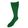 Trafalgar Leo Polka Dot Mercerized Cotton Mid-calf Socks In Green