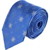 Trafalgar Let It Snow Novelty Snowflake Necktie In Light Blue