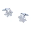 Trafalgar Let It Snow Snowflake Novelty Cufflinks In Silver