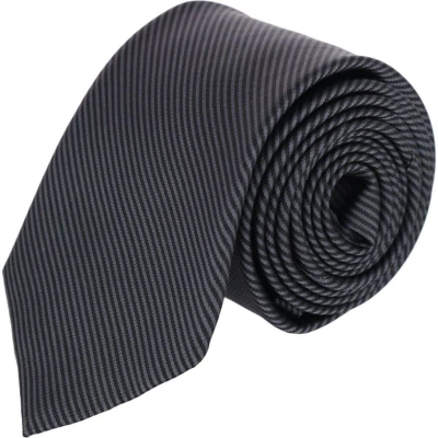 Trafalgar Leyton Stripe Sik Tie In Grey