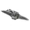 Trafalgar Majestic Owl Antique Silver Tie Bar In Silver