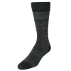 Trafalgar Marius Marled Patterned Mid-calf Pima Cotton Socks In Black