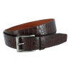 Trafalgar Matisse 35mm Mock Croc Leather Belt In Brown