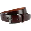 Trafalgar Matteo 35mm Feather Edge Dress Belt In Brown