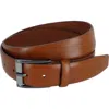 Trafalgar Matteo 35mm Feather Edge Dress Belt In Enlgish Tan