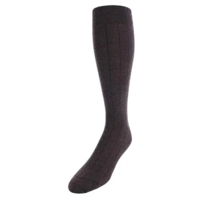 Trafalgar Maxwell Over The Calf Cashmere Blend Socks In Brown