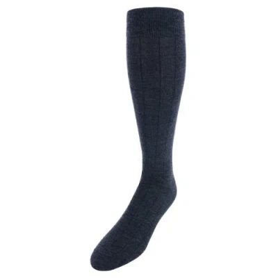 Trafalgar Maxwell Over The Calf Cashmere Blend Socks In Charcoal